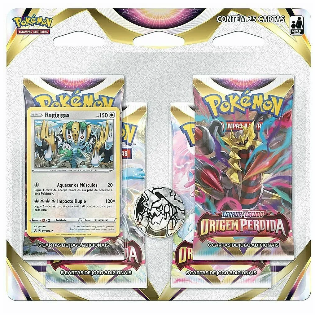Blister Quádruplo (Espada & Escudo 11) - Origem Perdida (Regigigas) - Pokémon Tcg