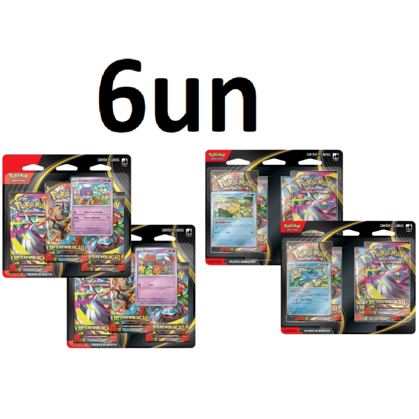 Kit 6un Blister (Mega Evolução I) - Pokémon Tcg - 20% Off
