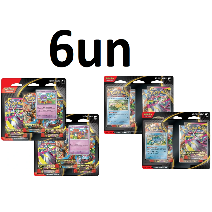 Kit 6un Blister (Mega Evolução I) - Pokémon Tcg - 20% Off