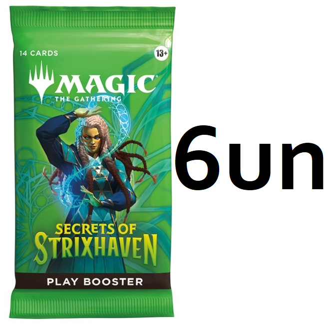 (ING) Kit c/ 6un - Play Booster (Secrets of Strixhaven) - Magic Mtg (10% off)