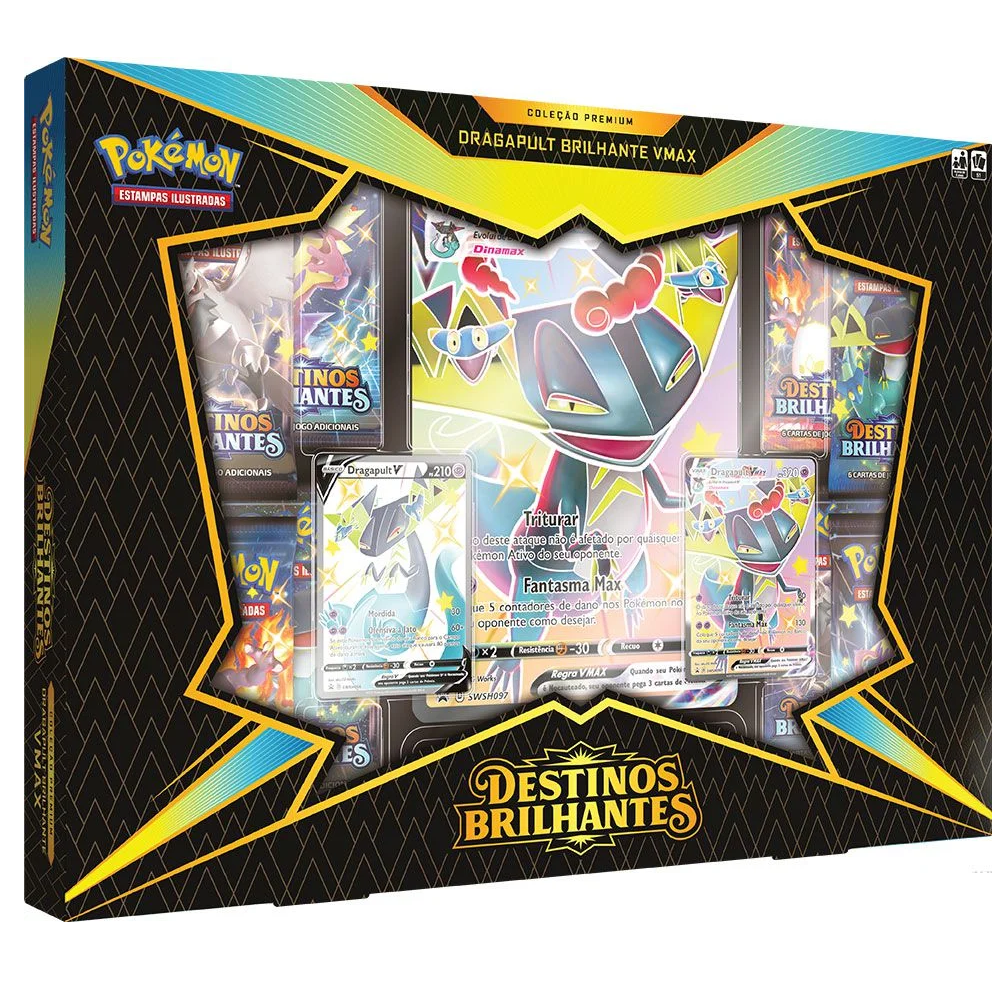 Box Coleção Premium (Destinos Brilhantes) - Dragapult Brilhante VMAX - Pokémon Tcg (20)