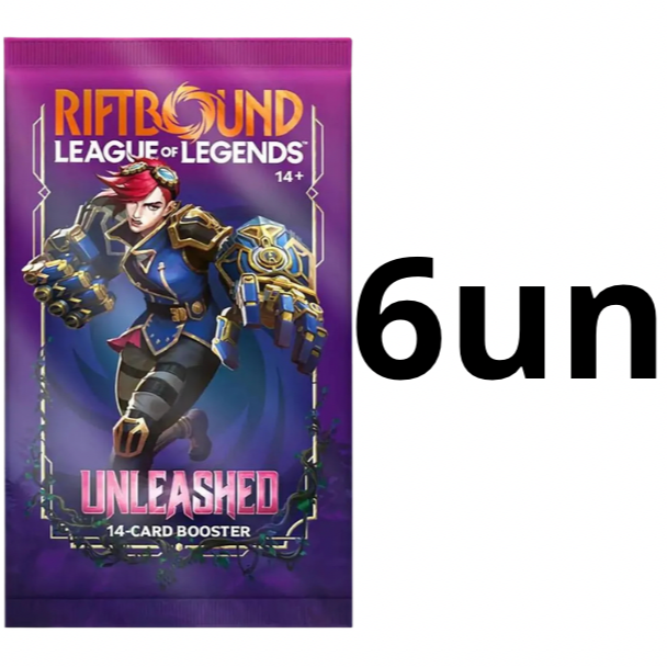 Kit c/ 6un (ING) Single booster - Unleashed - Riftbound League of Legends Tcg (10% off)