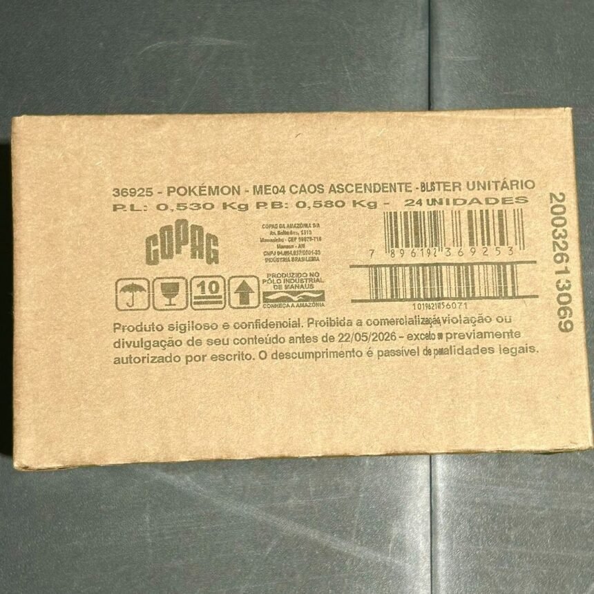 Case Lacrada - 24un Blister Unitário Caos Ascendente (MEG 4.0) - Pokémon Tcg (10% off)