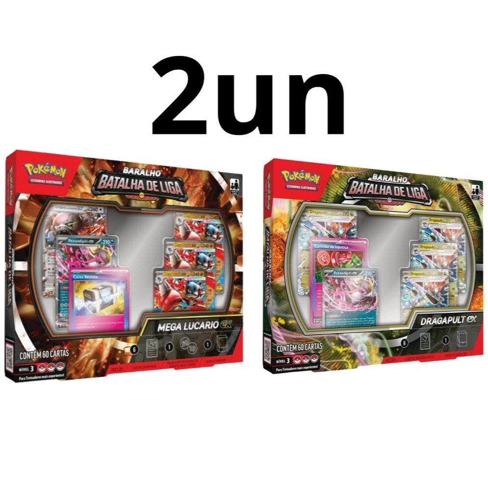 Kit c/ 2un Deck Baralho (Batalha de Liga) - Pokémon Tcg (10% off)