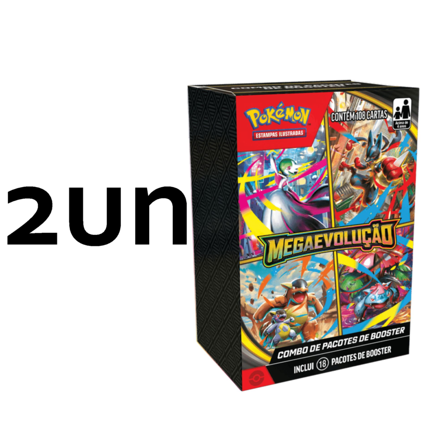 Kit 2un Mini Box c/18x Booster - Megaevolução - Pokémon Tcg (10% off)