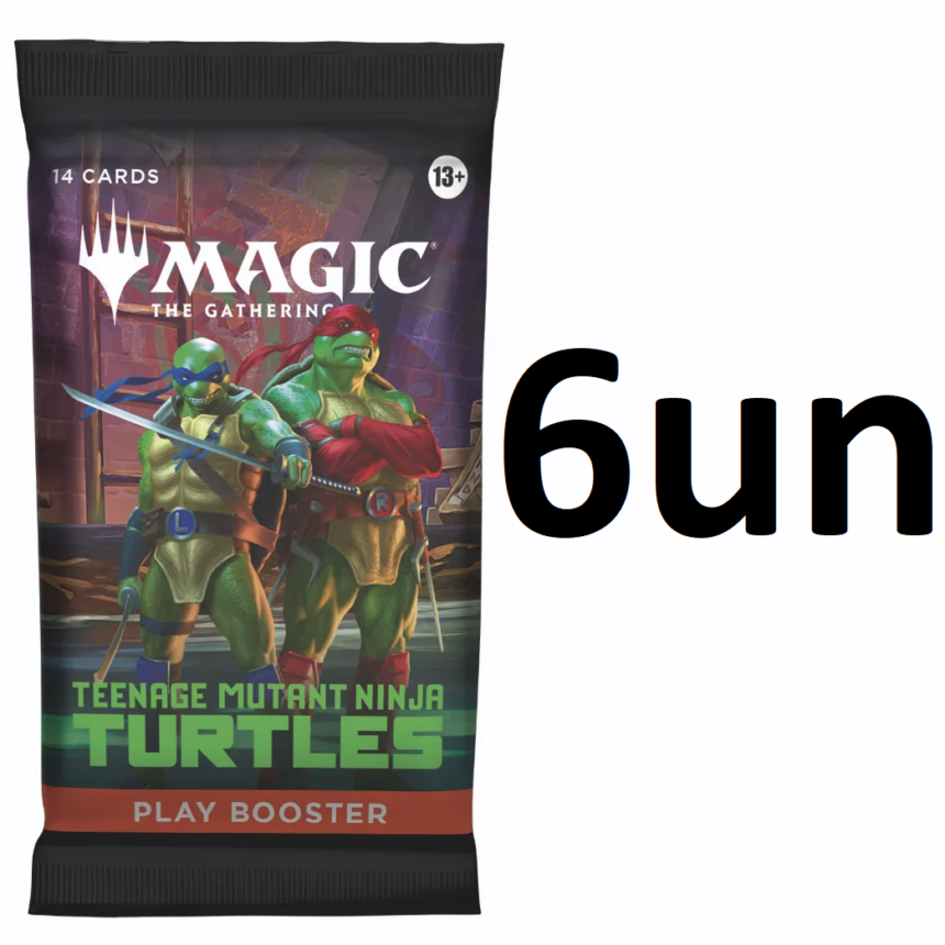 (ING) Kit c/ 6un - Single Booster (Teenage Mutant Ninja Turtles) - Magic Mtg (15% off)
