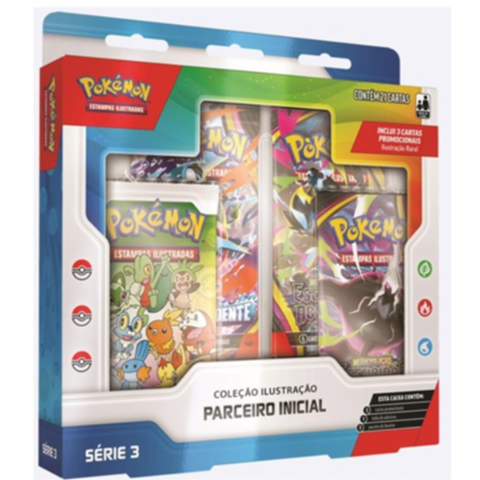 Box Coleção Ilustração - Parceiro Inicial Série 3 - Pokémon Tcg