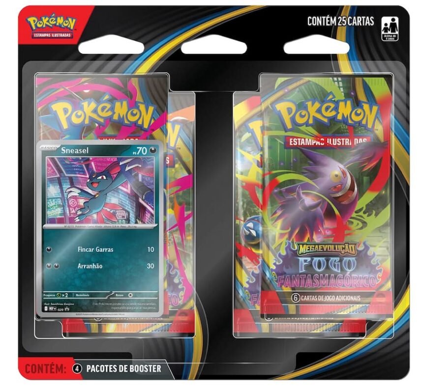 Blister Quádruplo - Fogo Fantasmagórico (Sneasel) - Pokémon Tcg