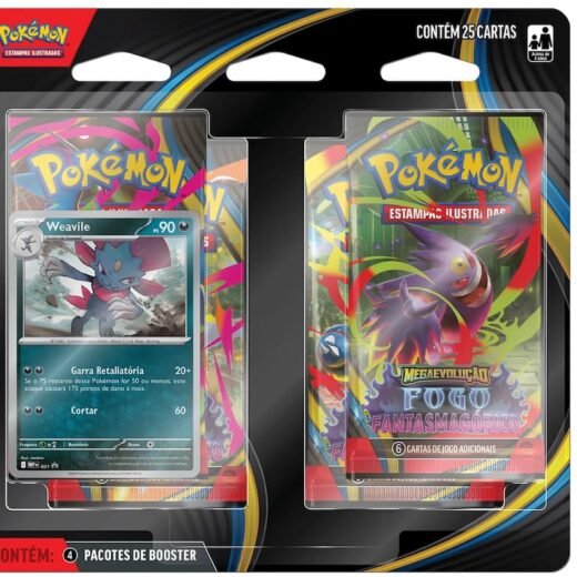 Blister Quádruplo - Fogo Fantasmagórico (Weavile) - Pokémon Tcg