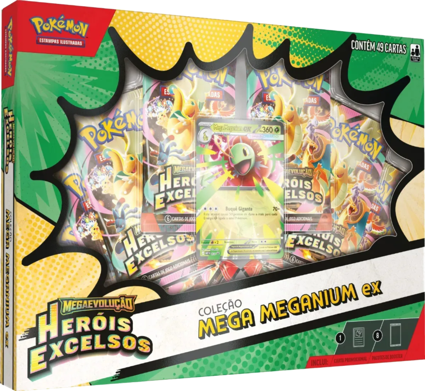 Box Coleção Heróis Excelsos (Mega Meganium ex) - Pokémon Tcg (02)